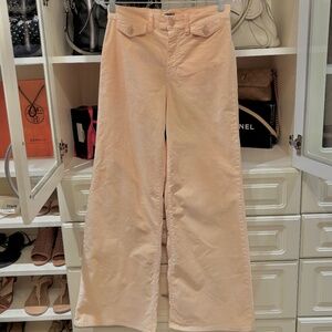 J Crew Wide Leg Trousers in Washed Velvet Size 26